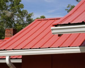 Red metal roof